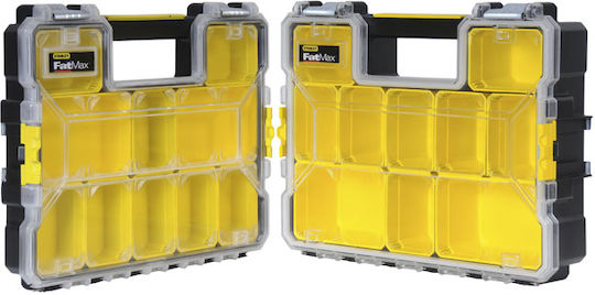Stanley FatMax Tool Compartment Organiser 10 Slot with Removable Box Yellow 44.6x35x11cm
