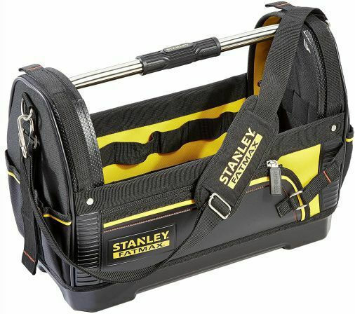 Stanley Fatmax Open Top Waterproof Black Shoulder Tool Bag 20lt Open