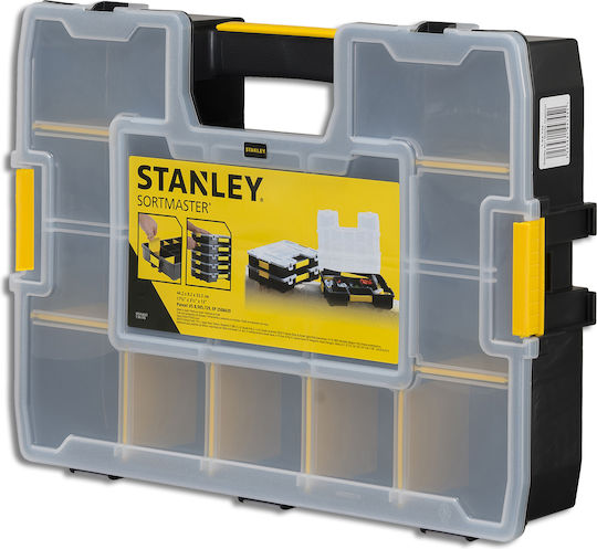 Stanley Sort Master Tool Compartment Organiser 17 Slot Adjustable Black 43.1x33.3x8.8cm