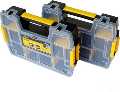 Stanley SortMaster Tool Compartment Organisers 10 Slot Adjustable Black 29x21x6cm 2pcs