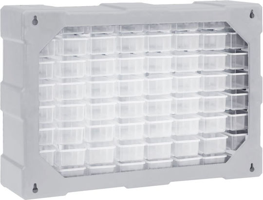 vidaXL Συρταριέρα Εργαλείων Plastic with 64 Stackable Sorters W52xD16xH37.5cm