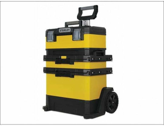 Stanley Cu roți Plastic Căruță 3 Secțiuni cu Geantă de scule L56.8xA38.9xÎ73cm