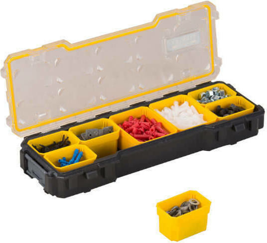 Stanley FatMax Pro Tool Compartment Organiser 8 Slot with Removable Box Yellow 43.2x15.2x6.4cm