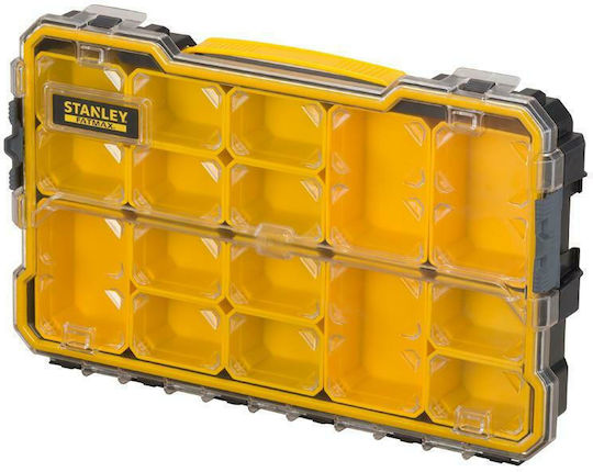 Stanley FatMax Pro Tool Compartment Organiser 8 Slot with Removable Box Yellow 43.2x15.2x6.4cm