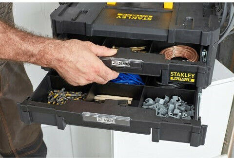 Stanley FatMax TSTAK IV Hand Tool Case Plastic Dimensions: W44xD33.1xH17.6cm