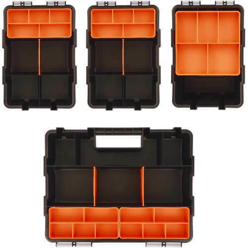 Kendo Tool Compartment Organiser Adjustable & Removable Box Black 31x22x18cm