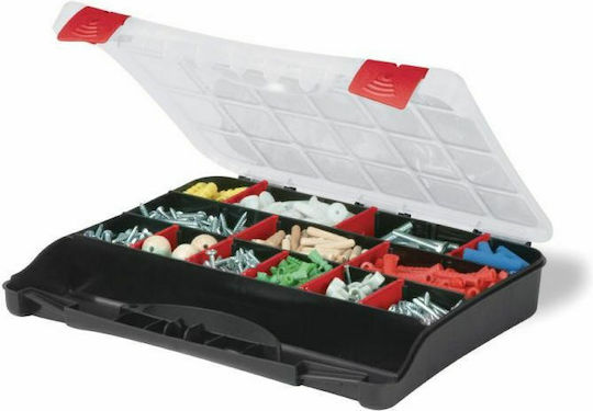 Keter 17331393 Tool Compartment Organiser 19 Slot Adjustable Black 32x26x5cm