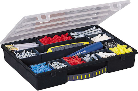 Stanley Tool Compartment Organiser 14 Slot Black 34x26x26cm