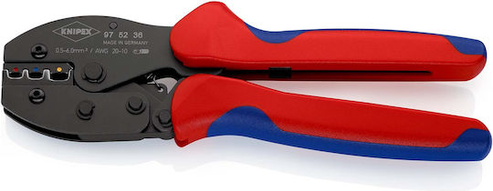 Knipex PreciForce Πρέσα Ακροδεκτών Διατομής 0.5 - 6mm² με Μηχανισμό Καστάνιας (Μήκος 220mm)