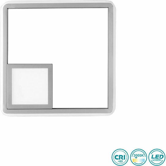 Ondaluce Ap.Dowel/Silver Leuchte Wand Silber 26x26cm Ondaluce Ap.Dowel/Silver Leuchte Wand Silber 26x26cm