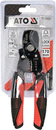 Yato Cable Stripper Pliers with Cutter and 170mm Length