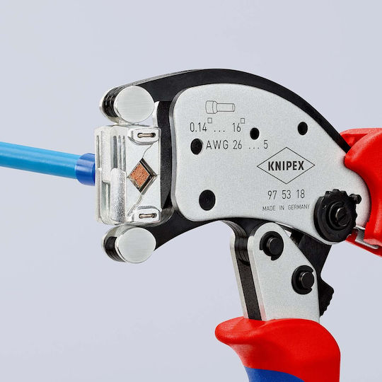 Knipex Πρέσα Ακροδεκτών με Μηχανισμό Καστάνιας (Μήκος 200mm)