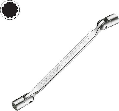 Force Double Polygon Wrench Straight Adjustable 14x15mm