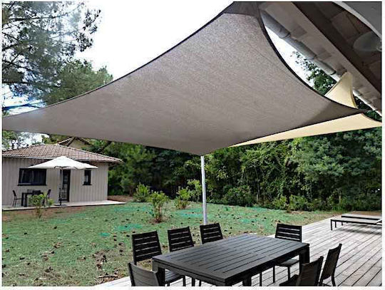 Showood Τετράγωνο Πανί Σκίασης Εκρού 3.6x3.6m 230gr/m²