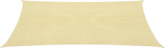 vidaXL Rectangular Shade Sail Beige With Hoop 2x4m