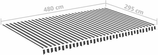 vidaXL Multicolour Awning Fabric with PU Coating 3x5m