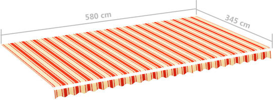vidaXL Τεντόπανο Πολύχρωμο με Επίστρωση PU 3.5x6m