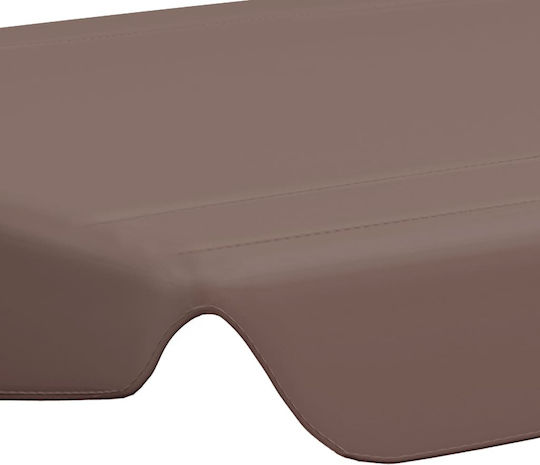 vidaXL Copertină pentru leagăn Maro cu acoperire PVC 1.92x1.47m