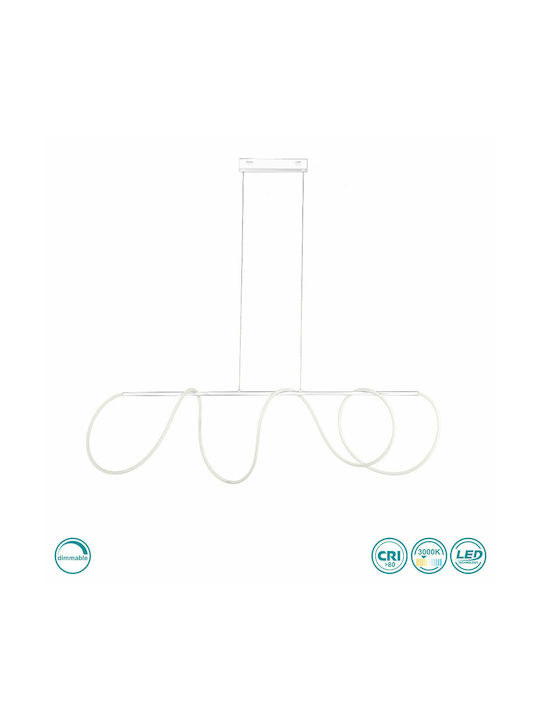 Ondaluce So.Line/Gr-Bianco Pendant Light White Rail