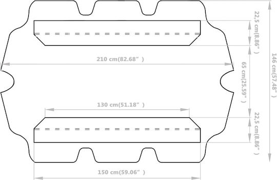 vidaXL Tuch Für Wiege 270gr/m² Weiß Mit PVC-Beschichtung 1,92x1,47m