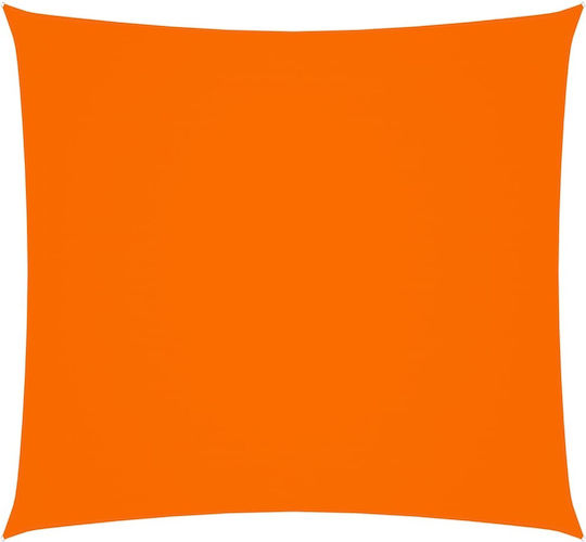 vidaXL Square Shade Sail Orange With Hoop & with PU Coating 2.5x2.5m Square made of Oxford fabric