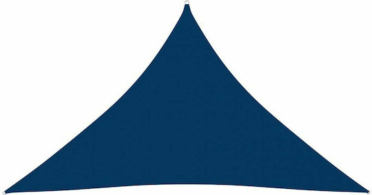 vidaXL Triangle Shade Sail Blue With Hoop & with PU Coating 4x4x5.8m made of Oxford fabric