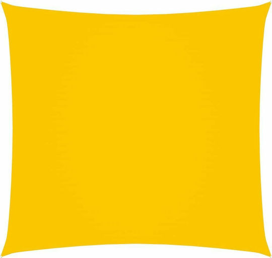 vidaXL Square Shade Sail Yellow With Hoop & with PU Coating 3.6x3.6m