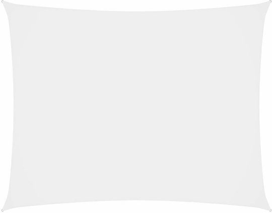 vidaXL Rectangular Shade Sail White With Hoop & with PU Coating 2.5x4m Rectangle made of Oxford fabric