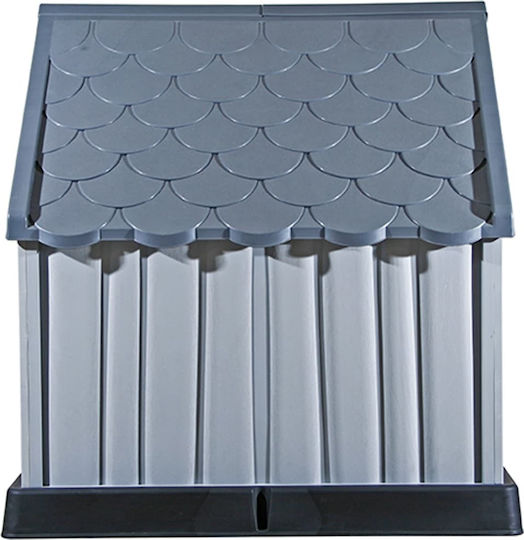 vidaXL Dog House Large Plastic Outdoor Gray 92x87x91cm
