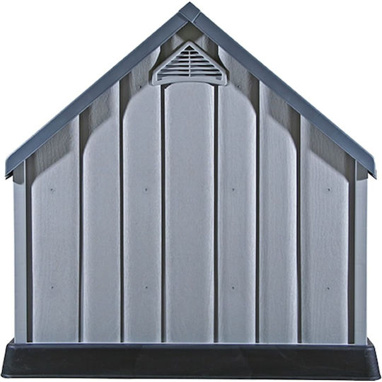 vidaXL Dog House Large Plastic Outdoor Gray 92x87x91cm