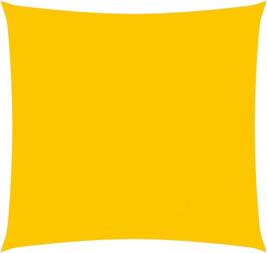 vidaXL Square Shade Sail Yellow With Hoop & with PU Coating 4x4m Square made of Oxford fabric