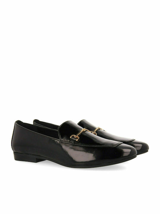 Gioseppo Patent Leather Women's Loafers in Black Color