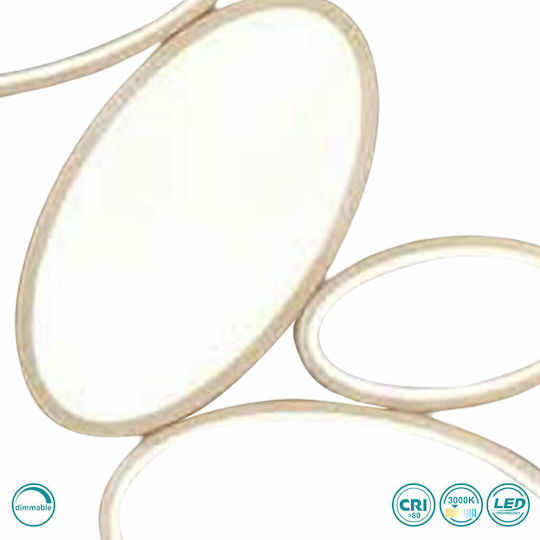 Ondaluce Rice Deckenleuchte 79cm Gold mit Integrierter LED