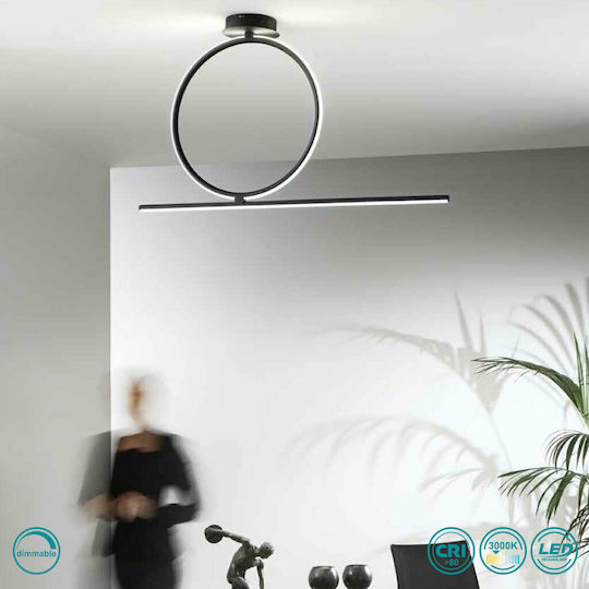 Ondaluce Pl.Acrobat.40/Silver Deckenleuchte 100cm Silber mit Integrierter LED