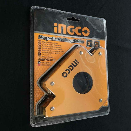 Ingco AMWH75051 Γωνία Συγκόλλησης με Μαγνητική Ικανότητα 34kg & Γωνίες 135° / 45° / 90°