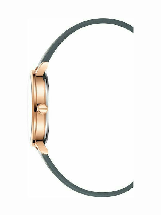 Kenneth Cole Γυναικείο Ρολόι Μπαταρίας με Γκρι Δερμάτινο Λουράκι