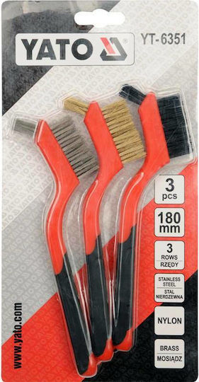 Yato YT-6351 Hand Tool Set Wire brushes 180mm 3pcs