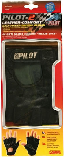 Lampa Pilot-2 Mănuși de Lucru Șofer Negre Piele 71421 Jumătate de ghid 1buc