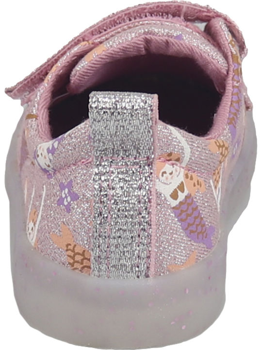 Foxing Print Kids Sneakers Anatomic with Scratch Pink