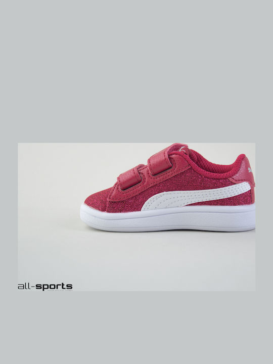 Smash V2 Glitz Glam V Παιδικά Sneakers με Σκρατς Κόκκινα