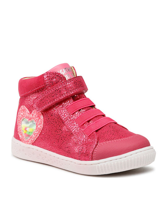 Kinder Sneakers Hoch Anatomisch mit Klettverschluss Rosa