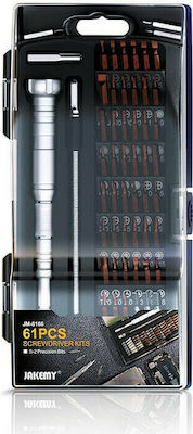 JM-8166 Screwdriver with 61 Magnetic Interchangeable Tips