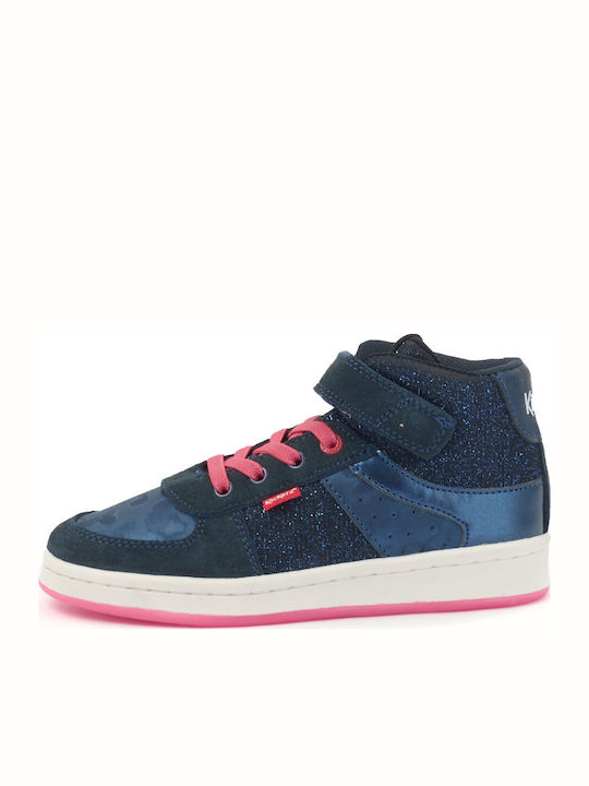 Bilbon Kinder Sneakers Hoch mit Klettverschluss Marineblau