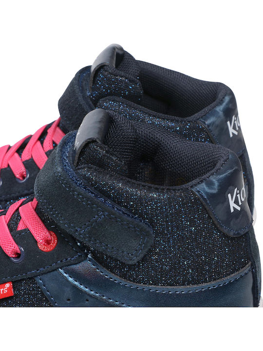 Bilbon Kinder Sneakers Hoch mit Klettverschluss Marineblau