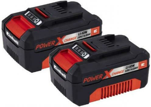 Einhell Σετ 2 Μπαταριών Εργαλείου Λιθίου 18V με Χωρητικότητα 4Ah