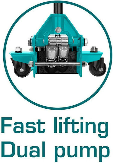 Total Hydraulic Car Jack with Lifting Height up to 51.5cm and Lifting Weight up to 3 Tons