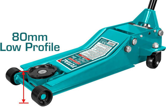 Total Hydraulic Car Jack with Lifting Height up to 51.5cm and Lifting Weight up to 3 Tons