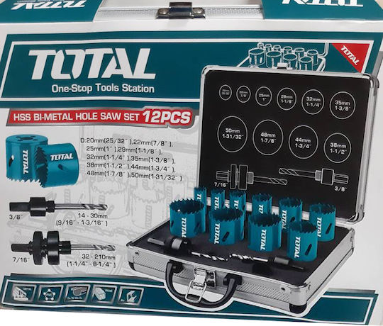 Total Hole Saw Kit in Case for Wood, Metal and Plastic