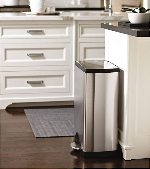 Simplehuman Μεταλλικός Κάδος Απορριμμάτων με Πεντάλ 38lt Inox