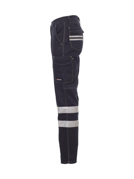 Payper Worker Reflex Reflective Work Trousers Navy Blue made of Cotton